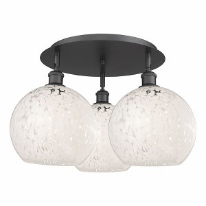 White Mouchette - 3 Light Flush Mount In Modern Style-12.75 Inches Tall and 21.75 Inches Wide - 1 of 1
