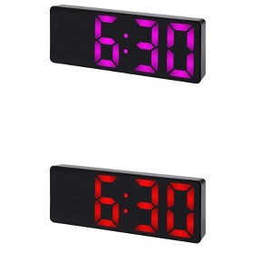 REGALWOVEN 2 Pcs Small Digital Corded Dimmable Electric Alarm Clock 6.3 x 2.4 x 1 Inches - 1 of 4