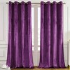 Home mart Goods 1 Panel Purple Velvet Room Darkening Grommet Window Curtain Panel - 55" x 84" - 3 of 4