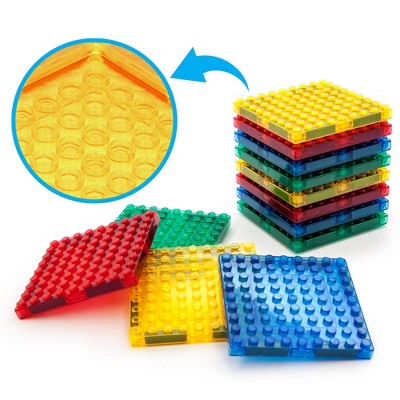 PICASSO-TILES 12 Pack Magnetic Tiles and Brick Compatible Set, STEM Toys for Kids 3+