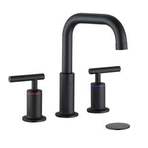 PROOX 8 in. Widespread Double-Handle Bathroom Faucet with Pop Up Drain - 1 of 4