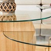 PAGED Double Layer Coffee Table Contemporary Artistic Living Room Table with Tempered Glass Tabletop, Center Table for Living Room, Study - 3 of 4
