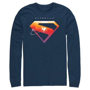 Mens Superman Colorful Logo Long Sleeve Shirt - 1 of 4