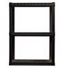 Angel Sar 3-Tier Plastic Storage Shelf, Heavy Duty Garage Shelving Unit 39"H x 30"W x 14"D, 300 lbs Capacity, Tool-Free Assembly, Black - 3 of 4
