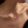 Turandoss Gold Pearl Necklaces for Women - Dainty 18k Gold Pearl Choker Pearl Necklace, Prom Jewelry Gifts, Bridal Bridesmaid Wedding Gifts, 15+2.5In - 2 of 4