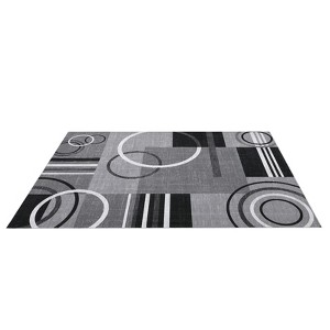 Geometric Abstract Washable Area Rug Living Room Rugs Non-Slip Soft Ultra-Thin Modern Throw Carpet Contemporary Stain Resistant Floor Carpet - 1 of 4