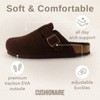 CUSHIONAIRE Hana Womens Clogs | Comfortable Vegan Suede Clogs for Women | Slip On Potato Shoes with Cork Footbed & Arch Support | Memory Foam - 4 of 4