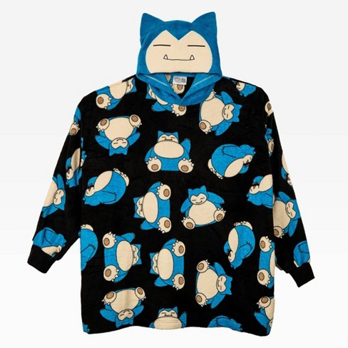 Men s Snorlax Oversized Pullover Sweatshirt One Size Fits Most Blue Target