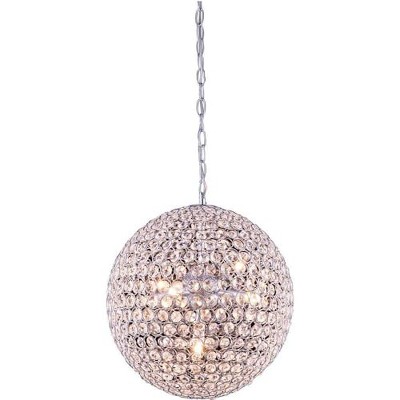 Elegant Lighting Cabaret 5 light Chrome Pendant Clear Royal Cut Crystal