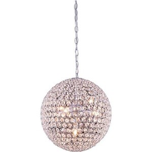 Elegant Lighting Cabaret 5 light Chrome Pendant Clear Royal Cut Crystal - 1 of 3