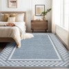 Modern Border Machine Washable Stain Resistant Rug for Living Room Bedroom - 4 of 4
