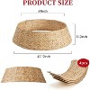 JIONJOY Natural Seagrass Christmas Tree Collar & Woven Skirt, Stand Base Cover for 4-9ft Trees, Indoor Holiday Decoration - 3 of 4