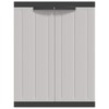 vidaXL Outdoor Storage Cabinet Gray and Black 25.6"x14.6"x33.5" PP - 4 of 4