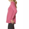 Women's Ribbed V Neck Long Sleeve Top - entro - 3 of 4
