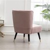 Okak Velvet Modern Accent Chair with Comfy Upholstery Deep Cushions Elegant Armchair with Solid Wood Legs for Living Room Reading Room - 2 of 4