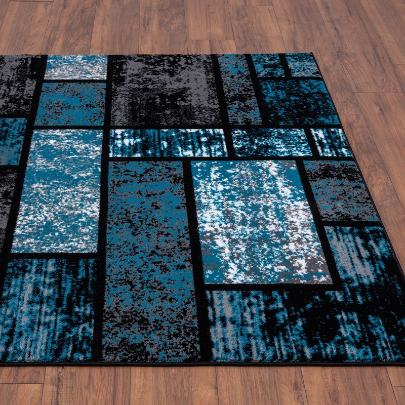 Luxe Weavers Geometric Squares Modern Colorblock Area Rug, 4 of 9