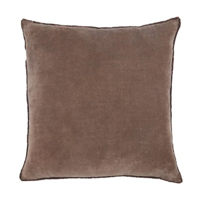 26"x26" Oversized Dapperly Square Throw Pillow Dark Taupe - Jaipur Living: Cotton Knit, Removable Cover, Indoor Use