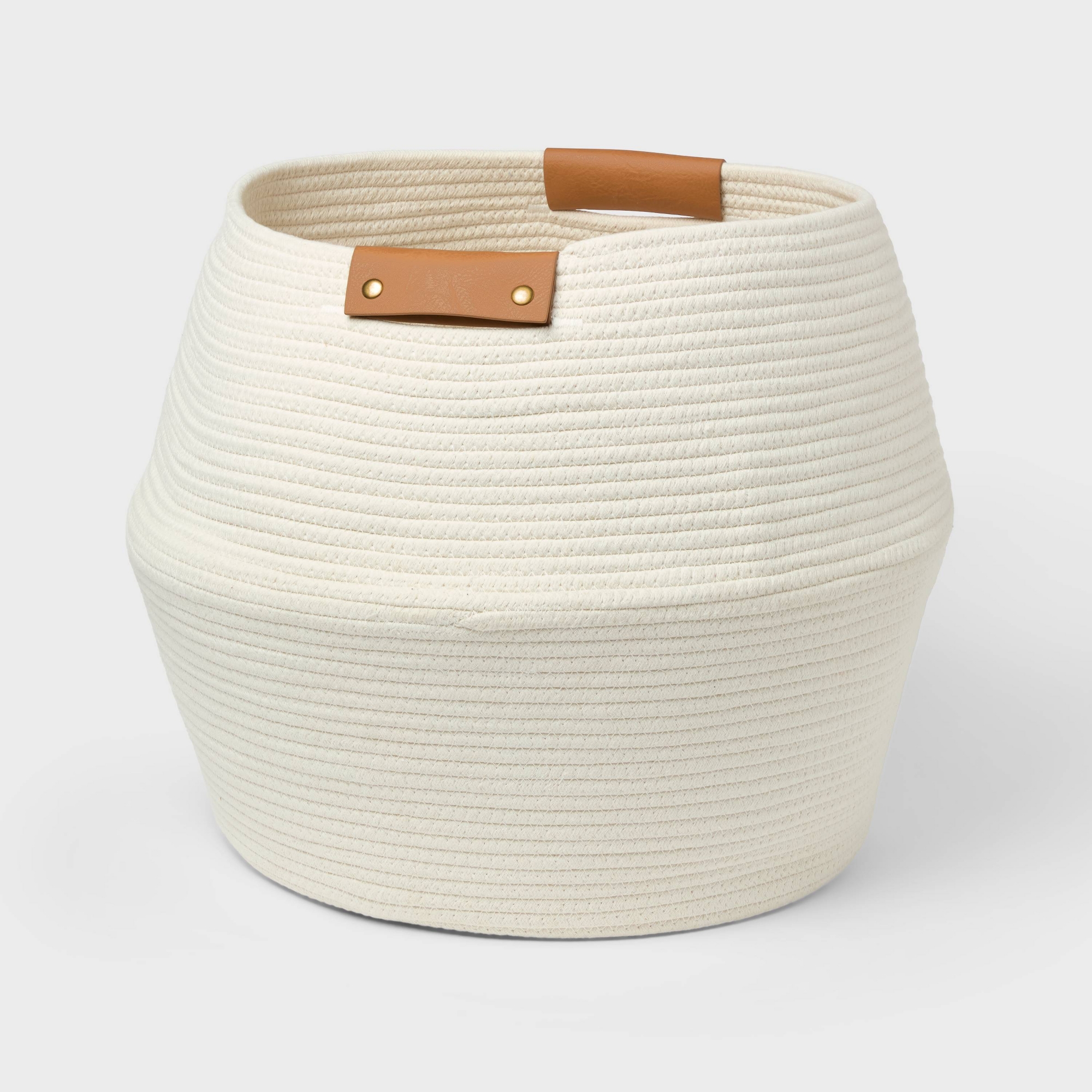 Coiled Rope Belly Basket Cream - Brightroom™