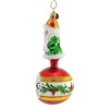 Blu Bom 6.25 In Santa On Holly Flower Reflector Ornament Ball Christmas Tree Ornaments - 2 of 3