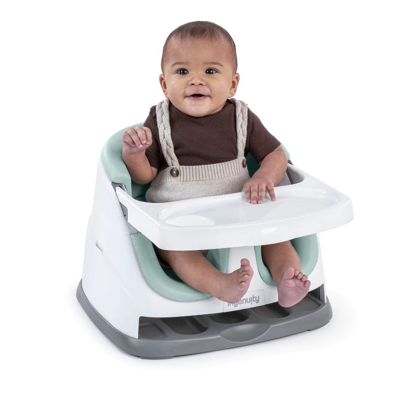 Ingenuity Baby Base 2-in-1 Booster Feeding and Floor Seat with Self-Storing Tray, 3 of 20