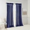 Twist Tab Lined Window Curtain Panel Navy 50x108in - 3 of 4