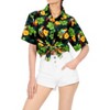 LA LEELA Women's Button Down Blouses Floral Summer Beach Party Colourful Button Up Short Sleeve Vacation Casual Dress Hawaiian Shirts - 2 of 4