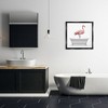 Stupell Industries Flamingo Standing Antique Bathtub Floating Frame Canvas Art, Black, 25" x 25" - 3 of 4
