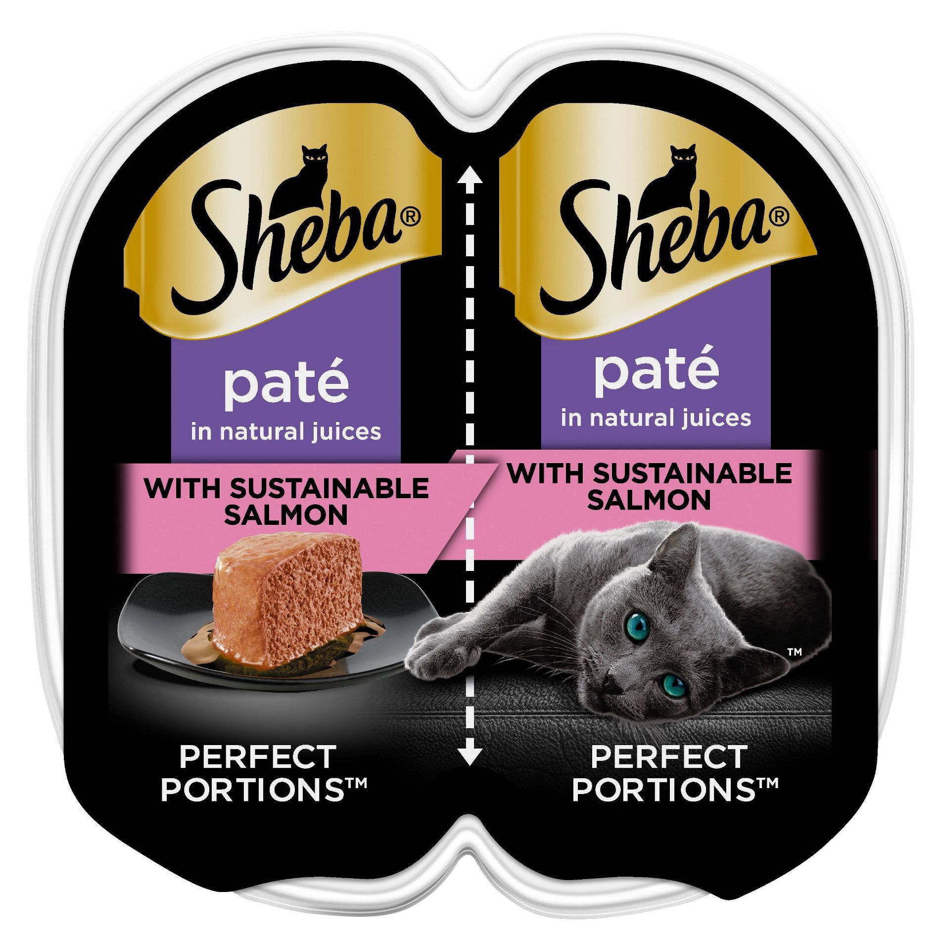 Sheba Perfect Portions Salmon and Seafood Flavored Pate Wet Cat Food - 2.64oz