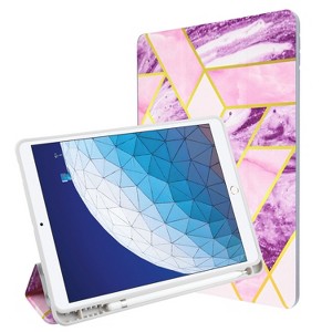 MyBat Slim Fit Smart MyJacket with Trifold Stand for Apple iPad Pro (A1701,A1709,A1852) / iPad Air (2019) - Purple Pink Mixed Marbling - 1 of 4