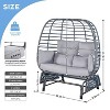 Brafab 2 person Rocking egg chair with Cushion - 3 of 4