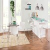 Syemin Dining Chairs Set of 2 Wired Contemporary Chair Kitchen Side Chairs, Farmhouse Dining Room Chair Kitchen Table Chairs, White, 21"*20.75"*32" - 3 of 4