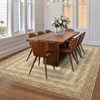 Washable Modern Bordered Bedroom Living Room Area Rugs, Geometric Non Slip Throw Carpet for Home Decor - 4 of 4