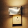 YANSUN 1W Plug-in Light-Controlled Night Light, Fence Design, Up and Down Lighting, White Shell, 3000K Warm Light - 2 of 4