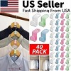 40 PCS Clothes Hanger Connector Hooks Closet Hangers Organizer Space Saving Clip - 2 of 4
