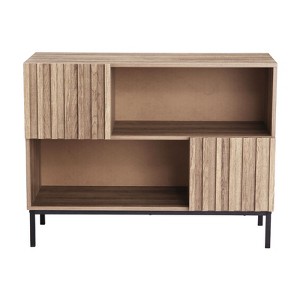Entryway Table with Storage, Farmhouse Sideboard Buffet Cabinet with Storage Shelves and Metal Legs, Wood Sofa Table Accent Cabinet - 1 of 4