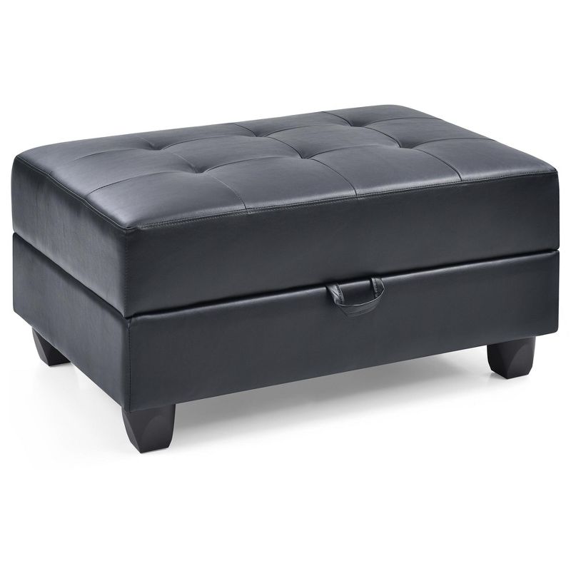 Passion Furniture Revere Faux Leather Upholstered Storage Ottoman, 2 of 7