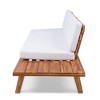 Maggift Patio Seating Sets Outdoor, Featuring Unique Design, Ideal for Chats, Perfect for Gardens, Living Spaces, Beige, 76.5"*27.5"*26.75" - 3 of 4