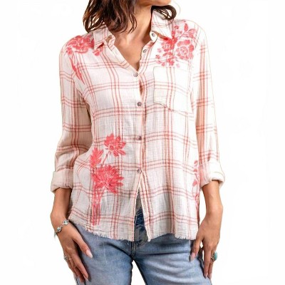 Women's Wo's Embroidered Shirt - PAPARAZZI