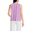 Lands' End Women's Linen Blend Notch Neck Swing Tank Top - 2 of 4