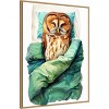 Amanti Art Animal Watercolor Art Bird Sleeping Owl by Justyna Jaszke Framed Canvas Wall Art - 2 of 4