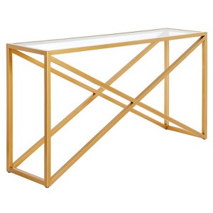 55 in. Brass Metal Console Table - Henn&Hart - 1 of 4