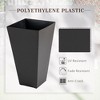 Bencmate Planters Set of 3 Tall Outdoor Garden Flower or Plant Pots with Drainage Hole, Indoor Pots for Porch Patio and Deck, Black, 15.75"*15.75"*28" - 4 of 4
