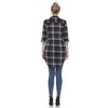 Women's Printed Plaid Roll Tab Tunic - White Mark - 4 of 4
