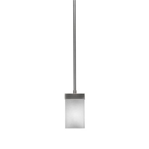 Toltec Lighting Nouvelle 1 - Light Pendant in  Graphite with 4" Square White Muslin Shade - 1 of 1
