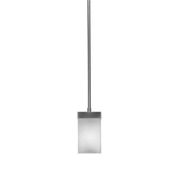 Toltec Lighting Nouvelle 1 - Light Pendant in  Graphite with 4" Square White Muslin Shade