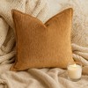 TopComfy Support Pillow Homey Cozy Velvet Throw Pillow with Luxe Mocha Shine for Elegant Decor, Brown, 17"*17"*10" - 2 of 4