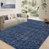 Washable Modern Abstract Rug Non Slip Low Pile Rug Soft Contemporary Throw Floor Cover Foldable Indoor Carpet for Living Room Bedroom Playroom - 3 of 4
