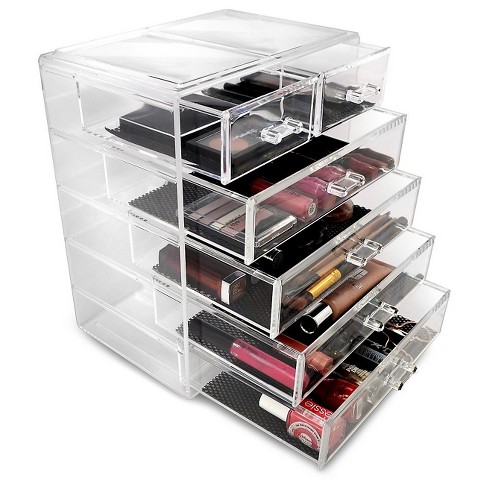 Sorbus Stackable Makeup Storage Display 4 Large And 2 Small