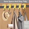 Unique Bargains Multi-Purpose Leather Metal Loop Coat S Hooks  for Wardrobe Clothes Rail Kitchen Bathroom 5Pcs - 4 of 4
