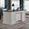 Sauder Palladia 7Drawer Home Office Desk Glacier Oak: Executive Workspace, Keyboard Shelf, Metal Runners, Cable Management Grommets: Laminated MDF - 3 of 4